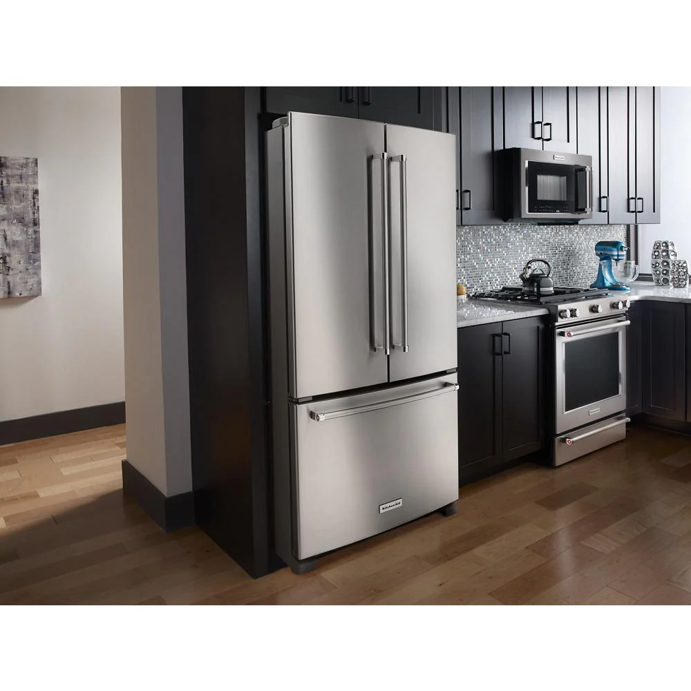 Kitchenaid KRFF305ESS 25 Cu. Ft. 36-Width Standard Depth French Door Refrigerator with Interior Dispense - Image 5