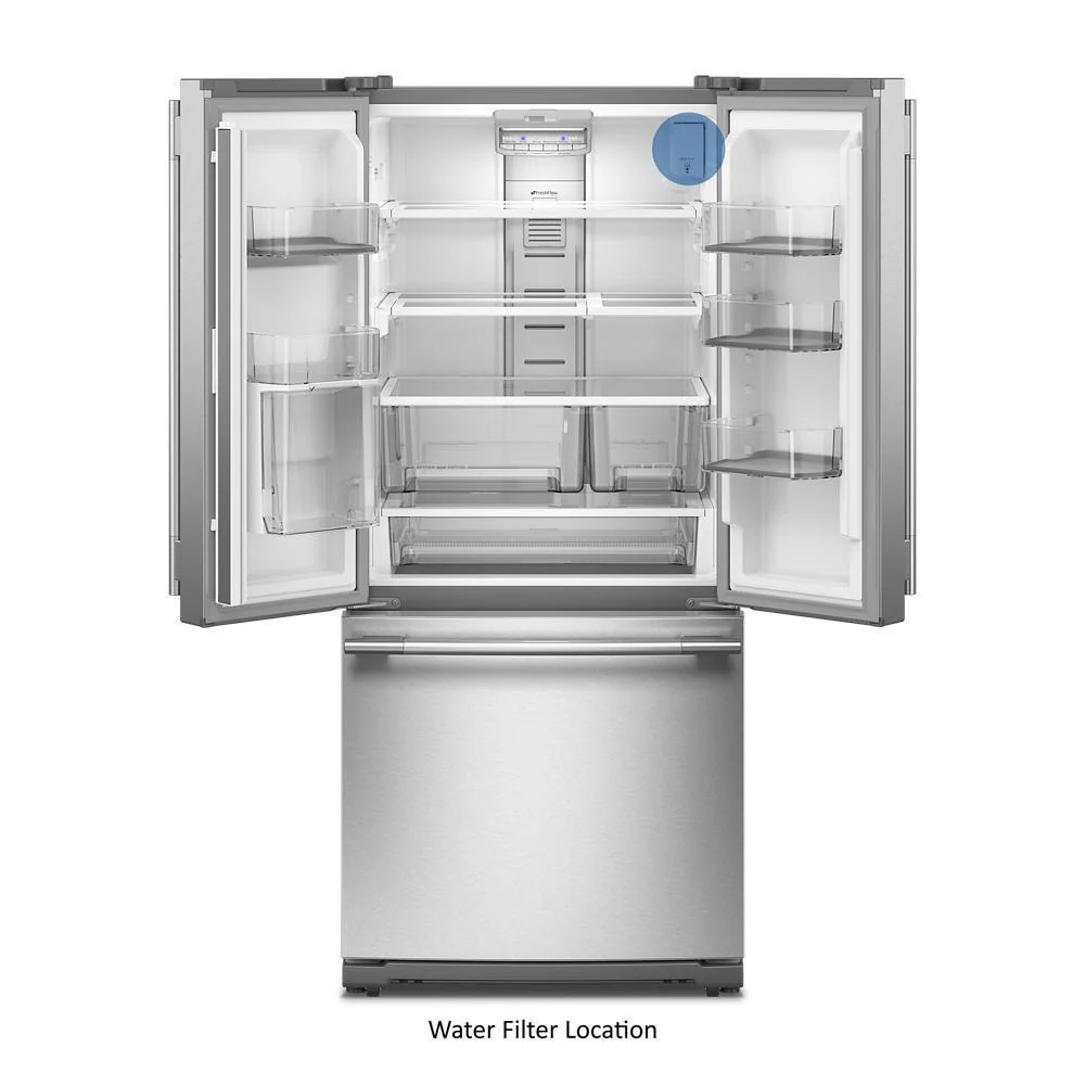 Kitchenaid KRFF330SPS 20 cu. Ft. 30-Inch Width Standard Depth French Door Refrigerator with PrintShield® Finish and Interior Dispense - Image 8