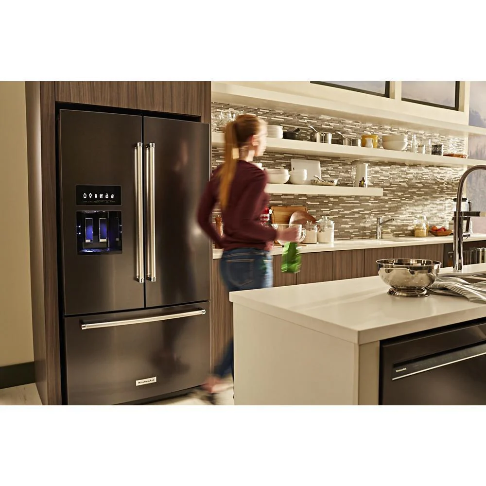 26.8 cu. ft. 36-Inch Width Standard Depth French Door Refrigerator with Exterior Ice and Water and PrintShield™ Finish - Image 14