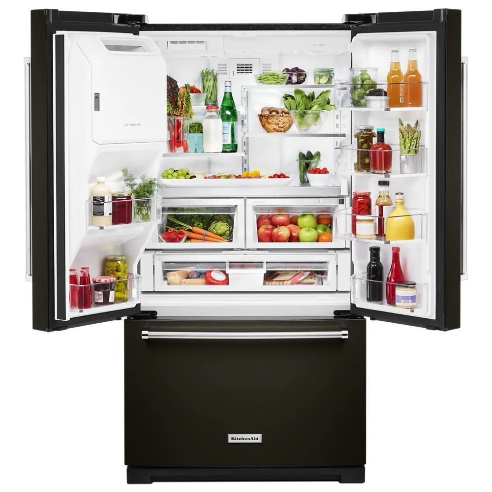 26.8 cu. ft. 36-Inch Width Standard Depth French Door Refrigerator with Exterior Ice and Water and PrintShield™ Finish - Image 8