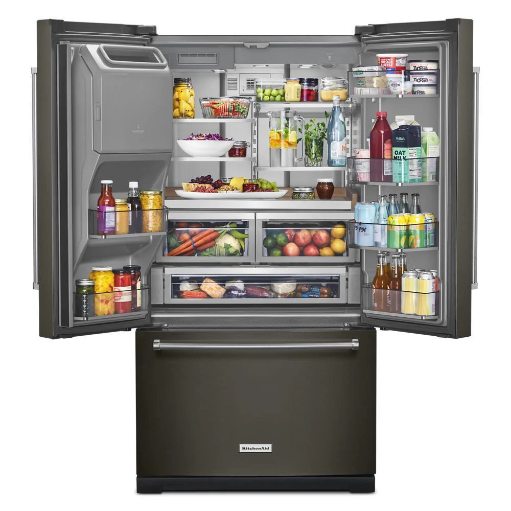Kitchenaid KRFF577KBS 26.8 Cu. Ft. Standard-Depth French Door Refrigerator with Exterior Ice and Water Dispenser - Image 7