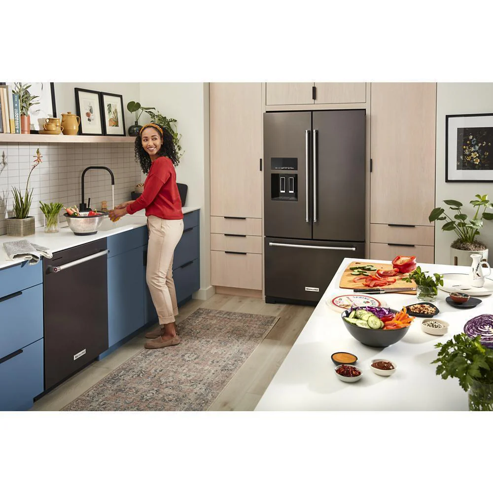 Kitchenaid KRFF577KBS 26.8 Cu. Ft. Standard-Depth French Door Refrigerator with Exterior Ice and Water Dispenser - Image 9