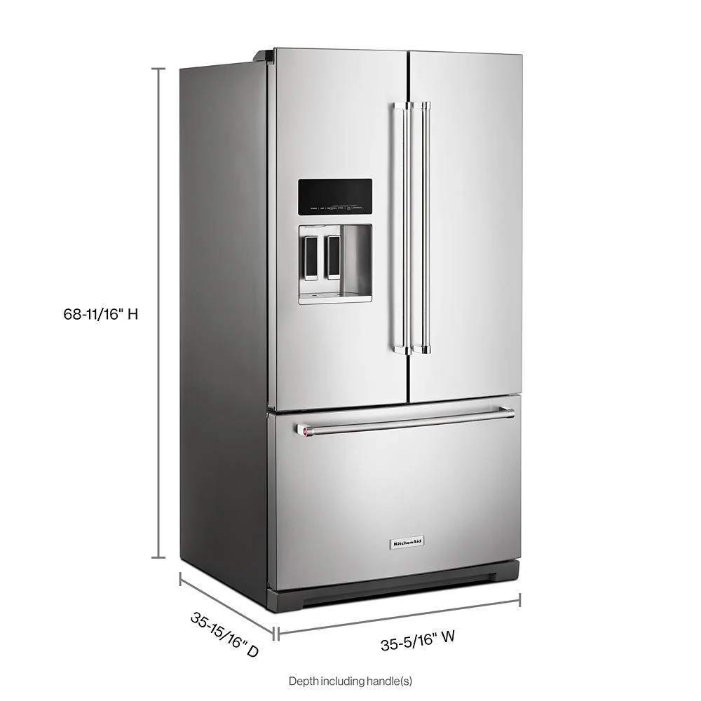Kitchenaid KRFF577KPS 26.8 Cu. Ft. Standard-Depth French Door Refrigerator with Exterior Ice and Water Dispenser - Image 5