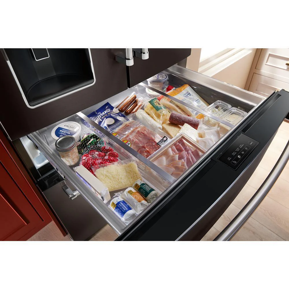 Kitchenaid KRMF536RBS 26.2 Cu. Ft. Multi-Door French Door Refrigerator with Platinum Interior - Image 11