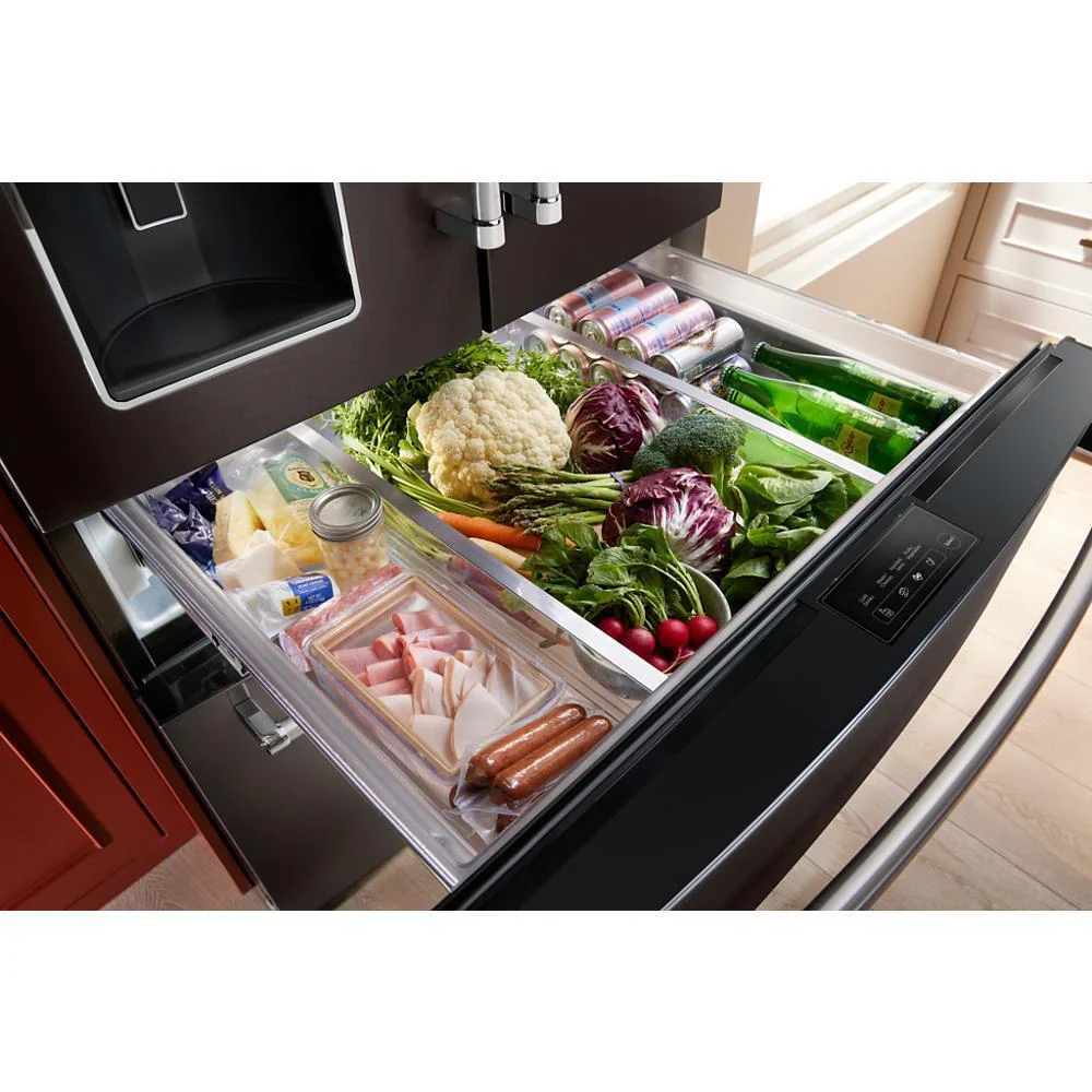 Kitchenaid KRMF536RBS 26.2 Cu. Ft. Multi-Door French Door Refrigerator with Platinum Interior - Image 13