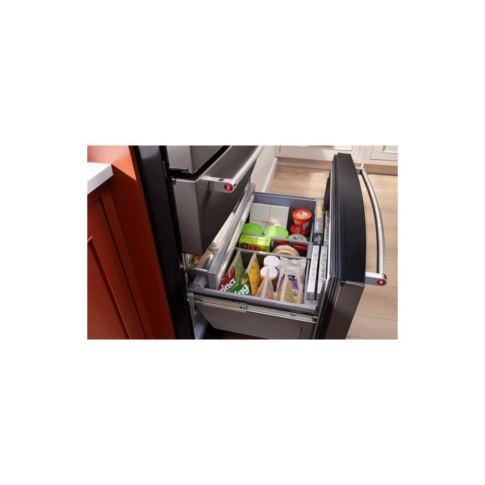 Kitchenaid KRMF536RBS 26.2 Cu. Ft. Multi-Door French Door Refrigerator with Platinum Interior - Image 16