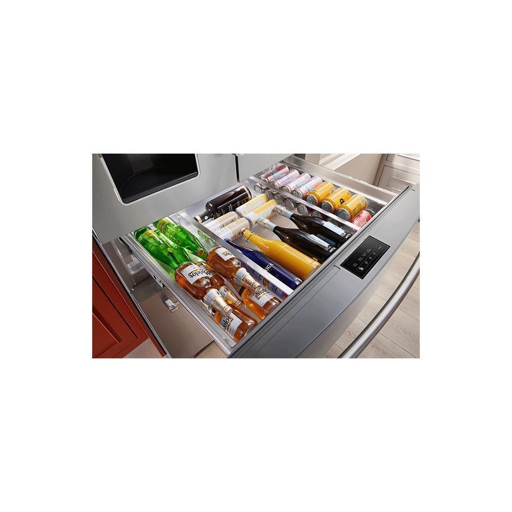 Kitchenaid KRMF536RBS 26.2 Cu. Ft. Multi-Door French Door Refrigerator with Platinum Interior - Image 17