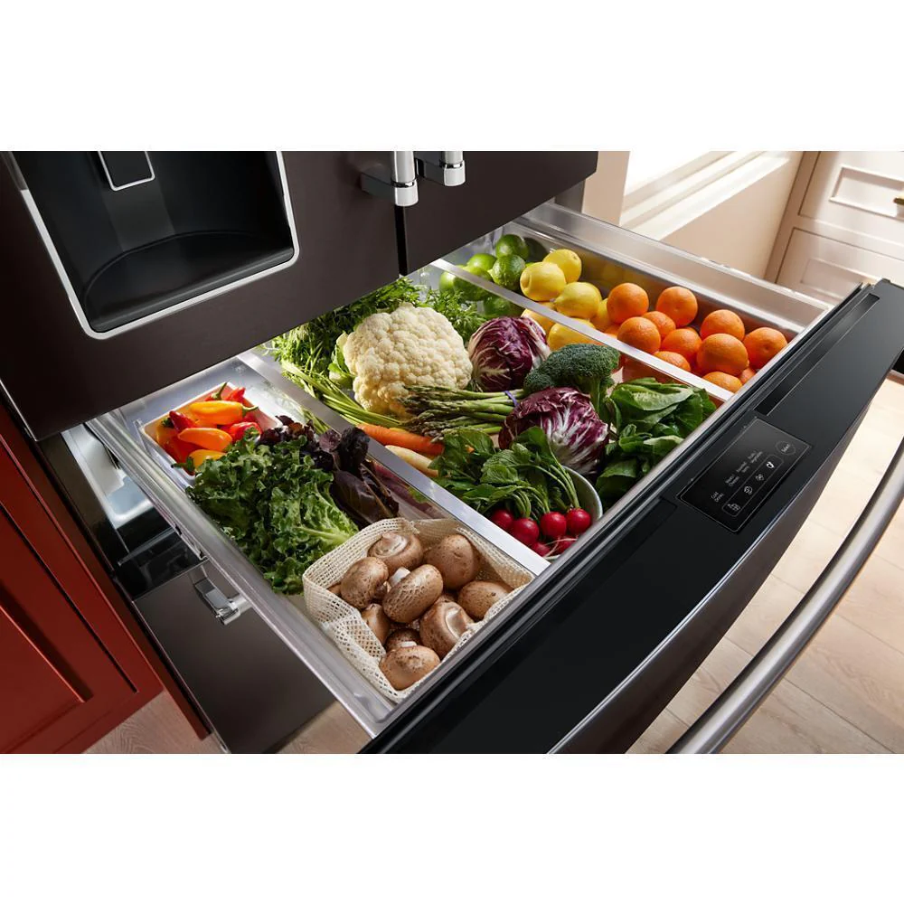 Kitchenaid KRMF536RBS 26.2 Cu. Ft. Multi-Door French Door Refrigerator with Platinum Interior - Image 18