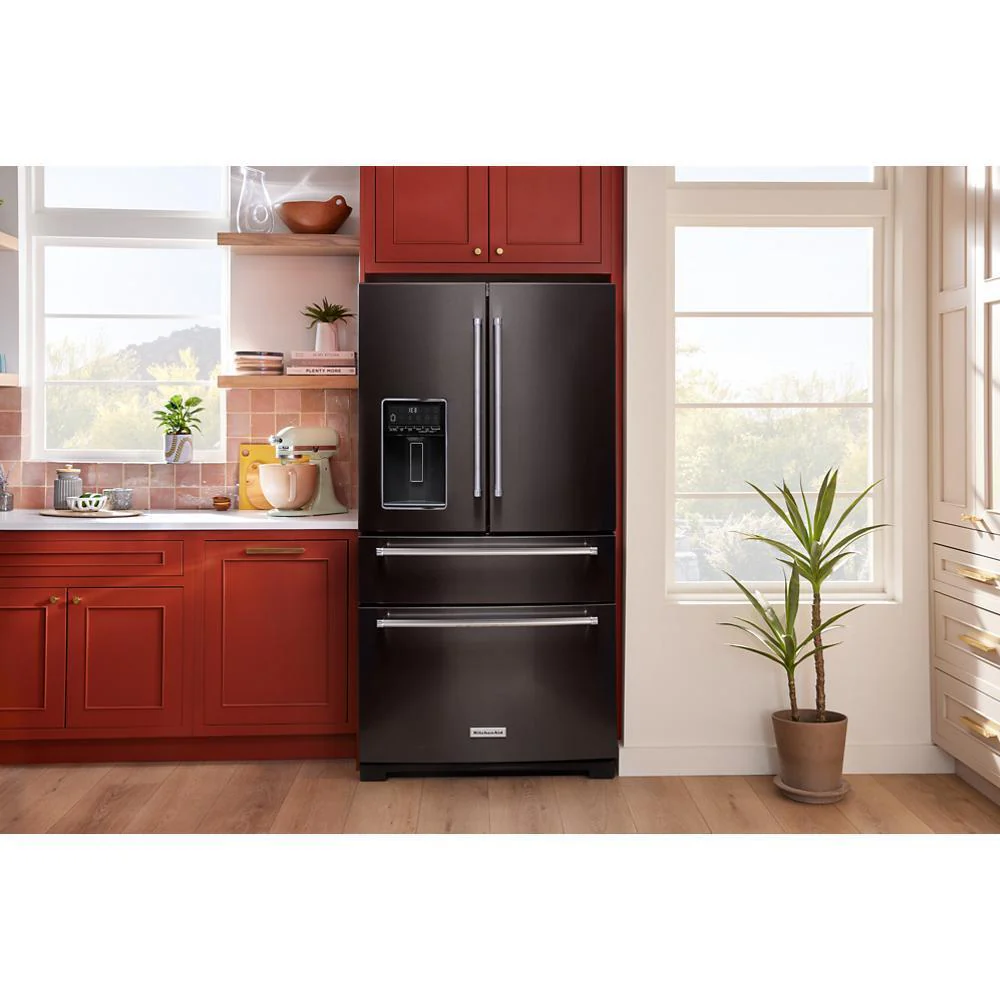 Kitchenaid KRMF536RBS 26.2 Cu. Ft. Multi-Door French Door Refrigerator with Platinum Interior - Image 2