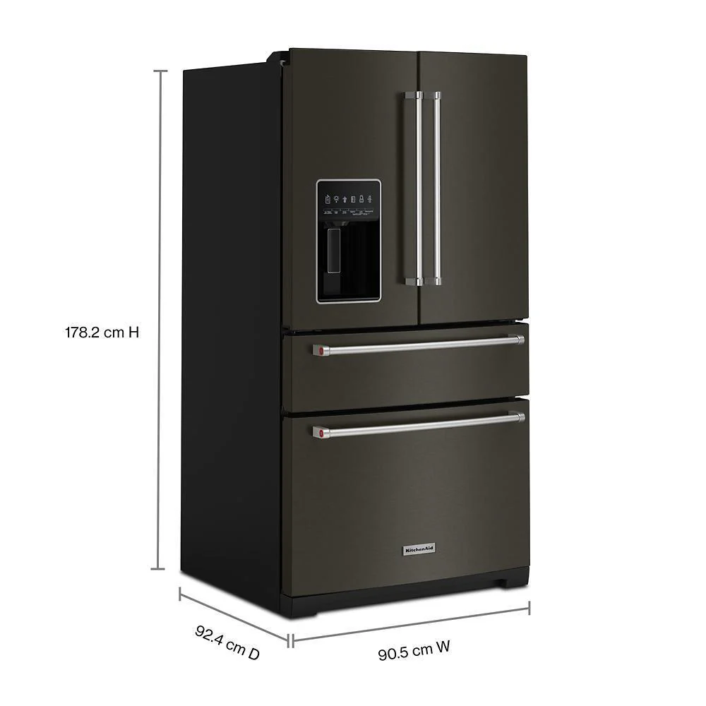 Kitchenaid KRMF536RBS 26.2 Cu. Ft. Multi-Door French Door Refrigerator with Platinum Interior - Image 5