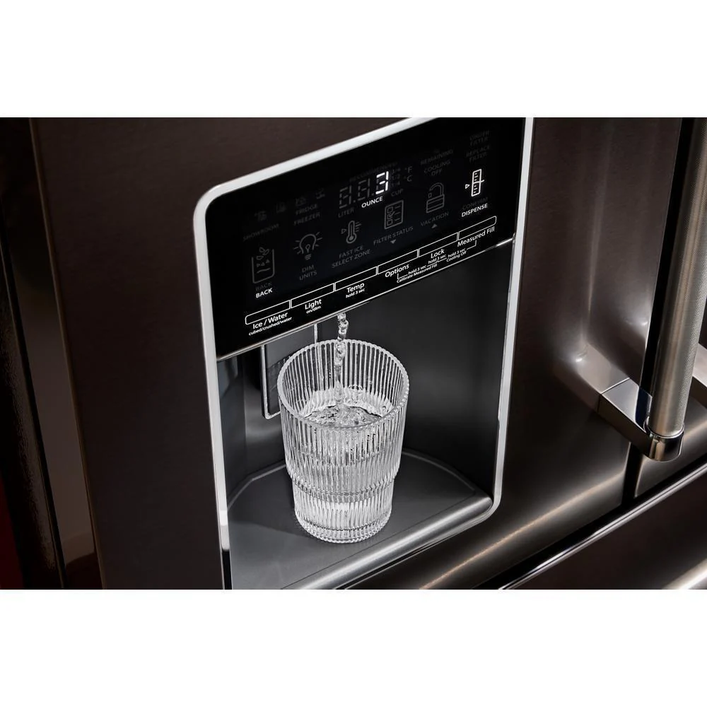Kitchenaid KRMF536RBS 26.2 Cu. Ft. Multi-Door French Door Refrigerator with Platinum Interior - Image 8