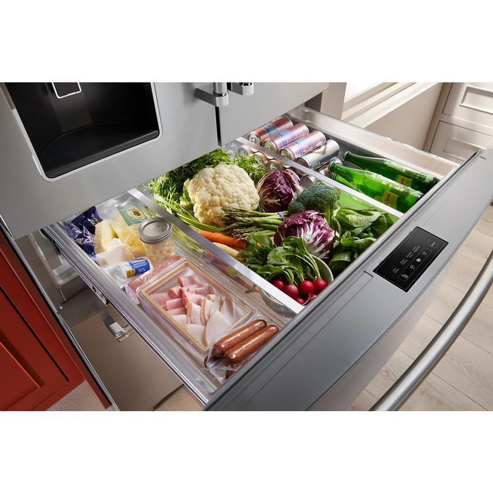 Kitchenaid KRMF536RPS 26.2 Cu. Ft. Multi-Door French Door Refrigerator with Platinum Interior - Image 12