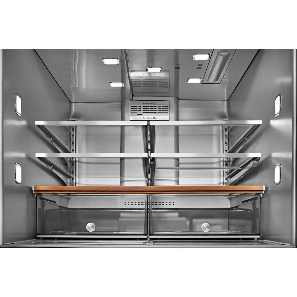 Kitchenaid KRMF536RPS 26.2 Cu. Ft. Multi-Door French Door Refrigerator with Platinum Interior - Image 17