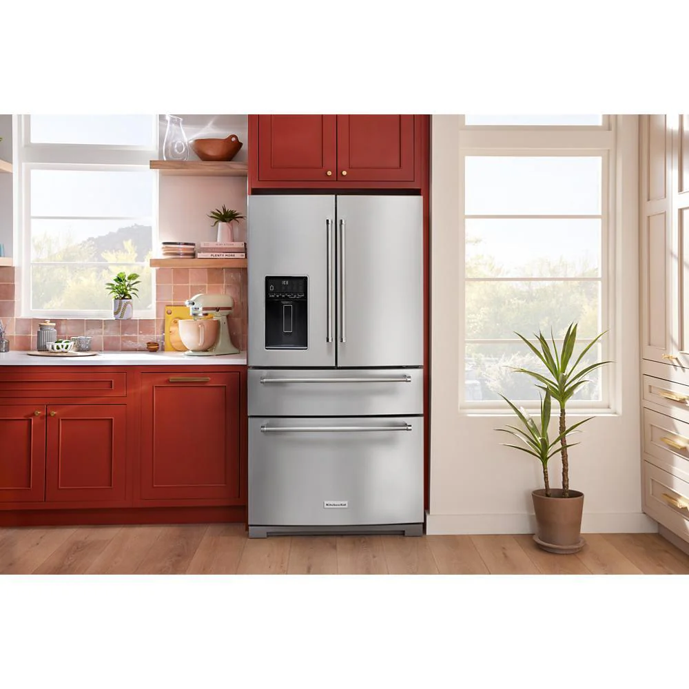 Kitchenaid KRMF536RPS 26.2 Cu. Ft. Multi-Door French Door Refrigerator with Platinum Interior - Image 2