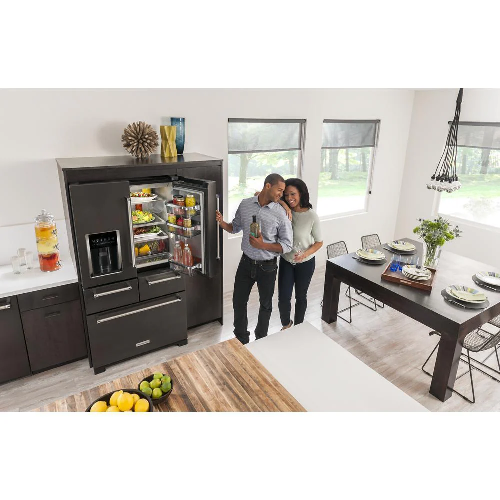 Kitchenaid KRMF706EBS 25.8 Cu. Ft. 36" Multi-Door Freestanding Refrigerator with Platinum Interior Design and PrintShield™ Finish - Image 25