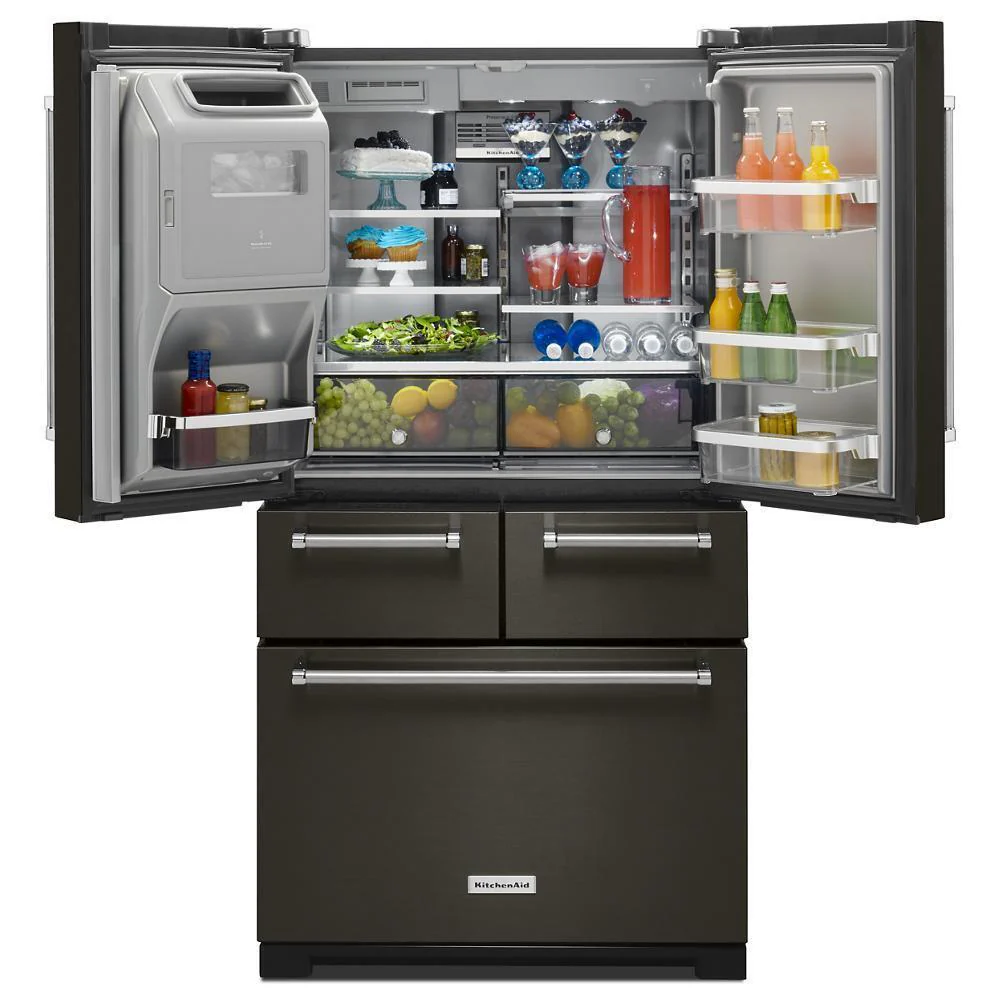 Kitchenaid KRMF706EBS 25.8 Cu. Ft. 36" Multi-Door Freestanding Refrigerator with Platinum Interior Design and PrintShield™ Finish - Image 6