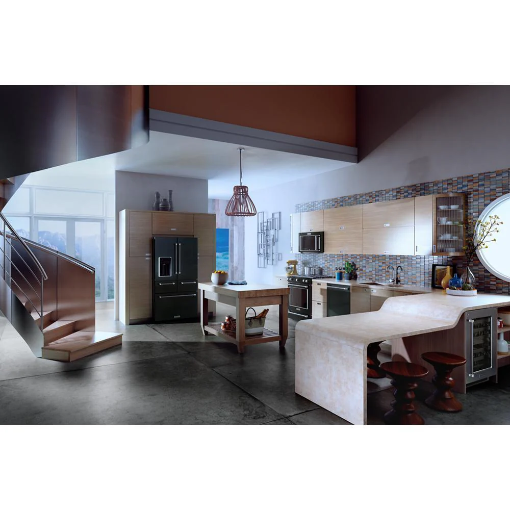 Kitchenaid KRMF706EBS 25.8 Cu. Ft. 36" Multi-Door Freestanding Refrigerator with Platinum Interior Design and PrintShield™ Finish - Image 8