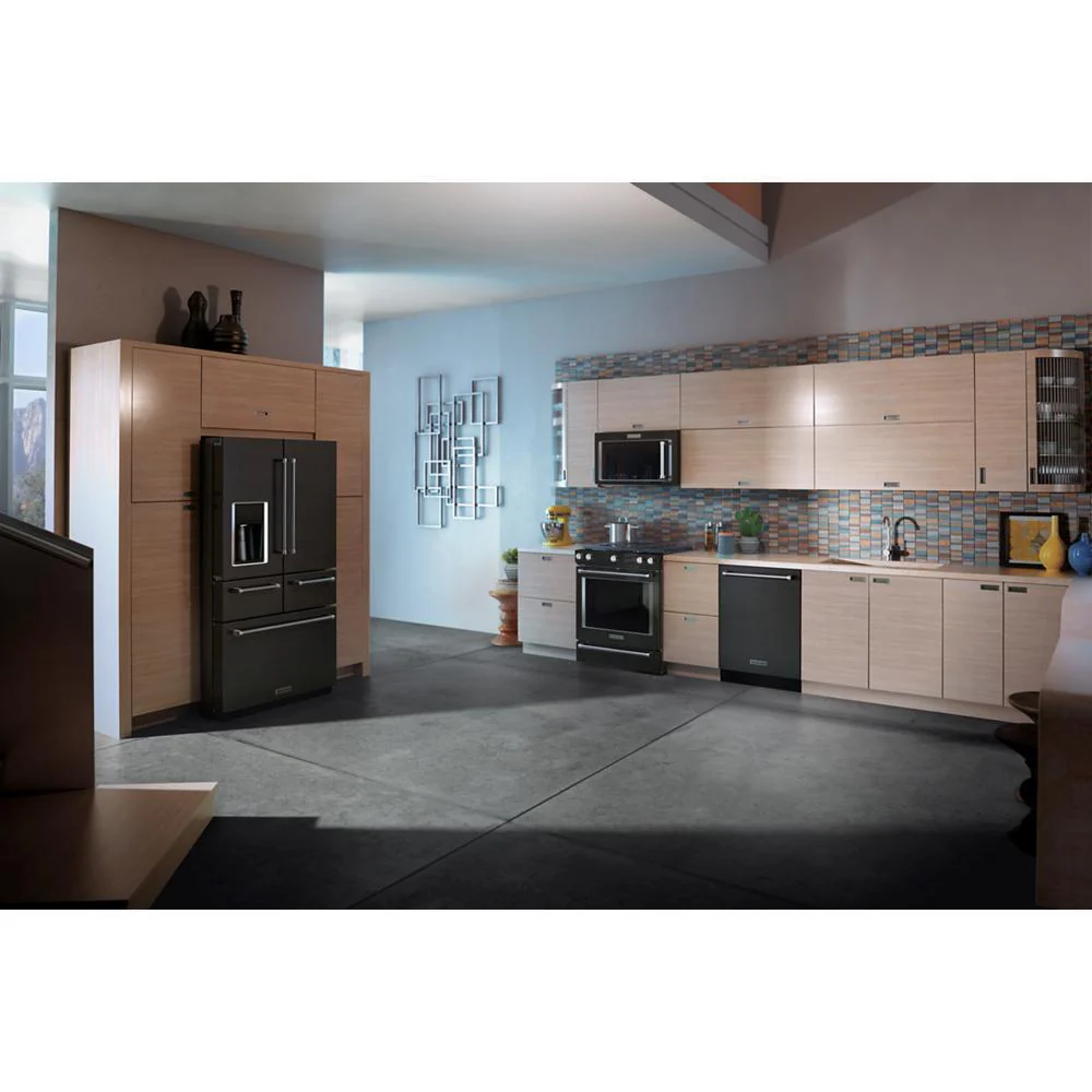 Kitchenaid KRMF706EBS 25.8 Cu. Ft. 36" Multi-Door Freestanding Refrigerator with Platinum Interior Design and PrintShield™ Finish - Image 9
