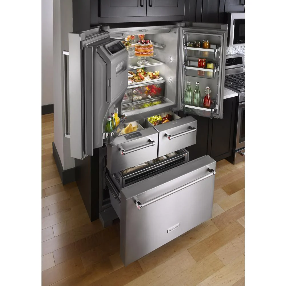 Kitchenaid KRMF706ESS 25.8 Cu. Ft. 36" Multi-Door Freestanding Refrigerator with Platinum Interior Design - Image 10