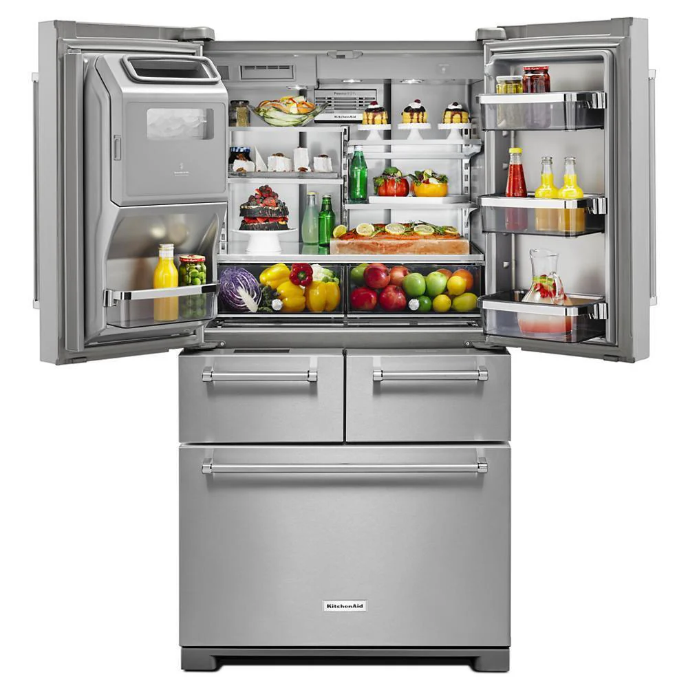 Kitchenaid KRMF706ESS 25.8 Cu. Ft. 36" Multi-Door Freestanding Refrigerator with Platinum Interior Design - Image 8