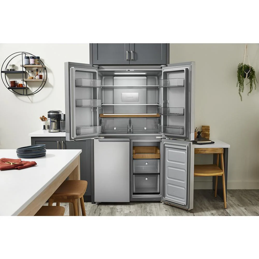 Kitchenaid KRQC506MPS 19.4 cu. ft. 36-inch wide Counter-Depth 4-Door Refrigerator with PrintShield™ Finish - Image 10