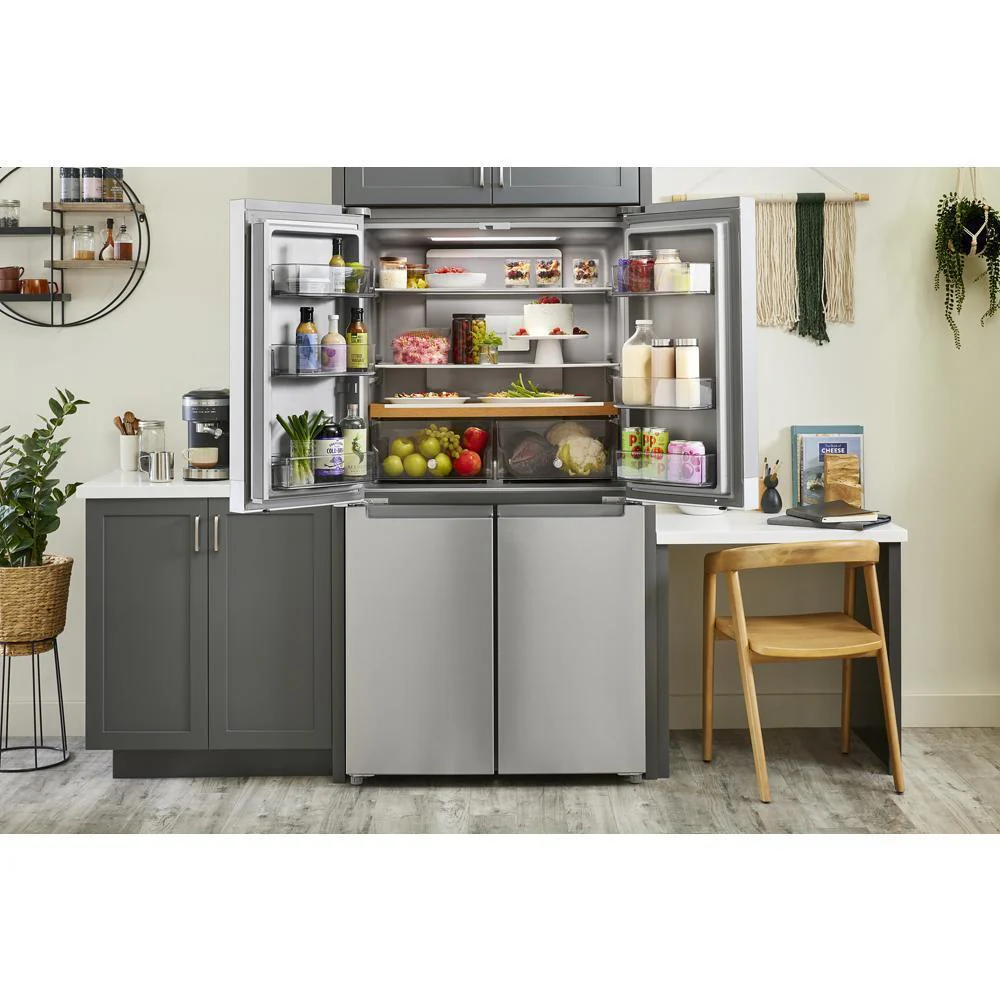 Kitchenaid KRQC506MPS 19.4 cu. ft. 36-inch wide Counter-Depth 4-Door Refrigerator with PrintShield™ Finish - Image 18