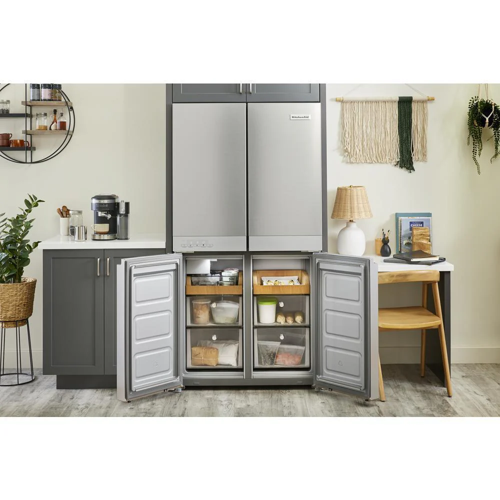 Kitchenaid KRQC506MPS 19.4 cu. ft. 36-inch wide Counter-Depth 4-Door Refrigerator with PrintShield™ Finish - Image 21