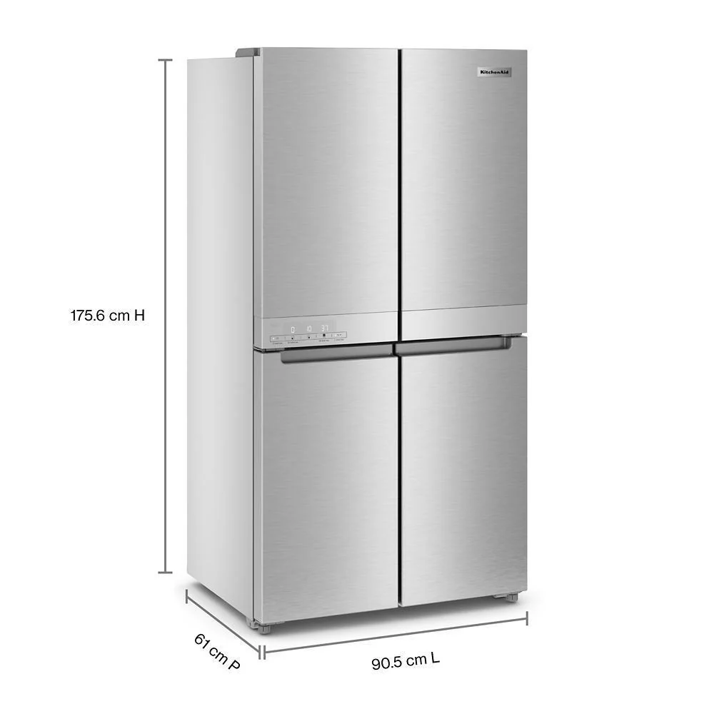 Kitchenaid KRQC506MPS 19.4 cu. ft. 36-inch wide Counter-Depth 4-Door Refrigerator with PrintShield™ Finish - Image 6