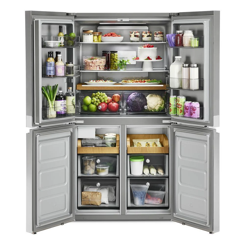 Kitchenaid KRQC506MPS 19.4 cu. ft. 36-inch wide Counter-Depth 4-Door Refrigerator with PrintShield™ Finish - Image 8