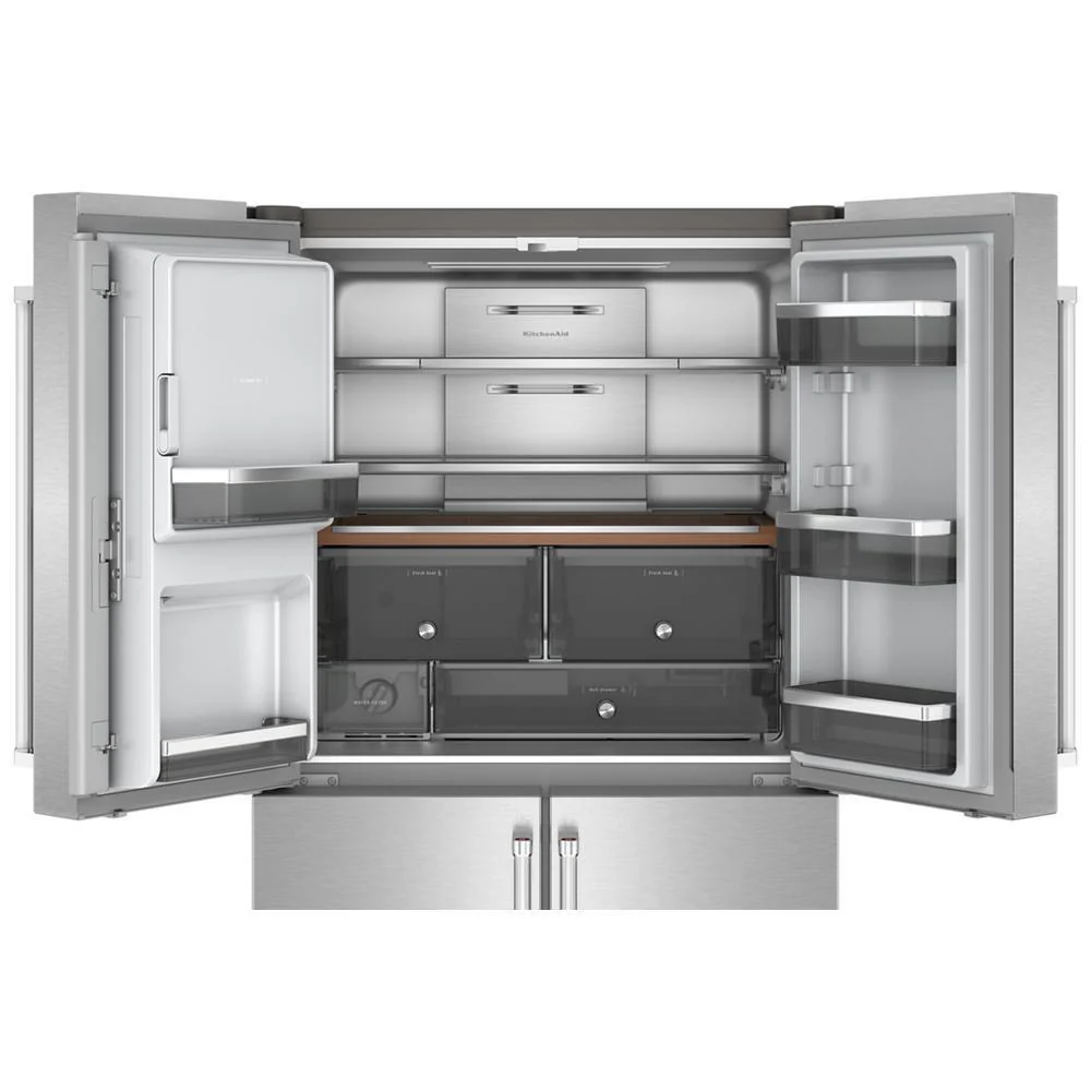 Kitchenaid KRQC736RPS 36" Counter-Depth 19.4 Cu Ft 4-Door Refrigerator with Flexible Temperature Zone in PrintShield® Finish - Image 4