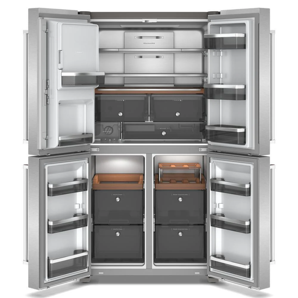 Kitchenaid KRQC736RPS 36" Counter-Depth 19.4 Cu Ft 4-Door Refrigerator with Flexible Temperature Zone in PrintShield® Finish - Image 8