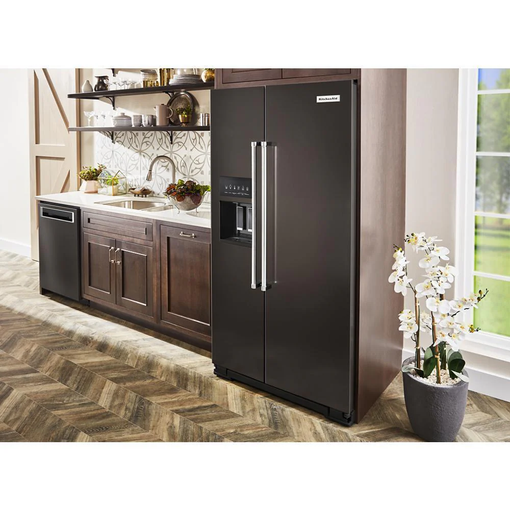 Kitchenaid KRSC700HBS 19.9 cu ft. Counter-Depth Side-by-Side Refrigerator with Exterior Ice and Water and PrintShield™ finish - Image 11