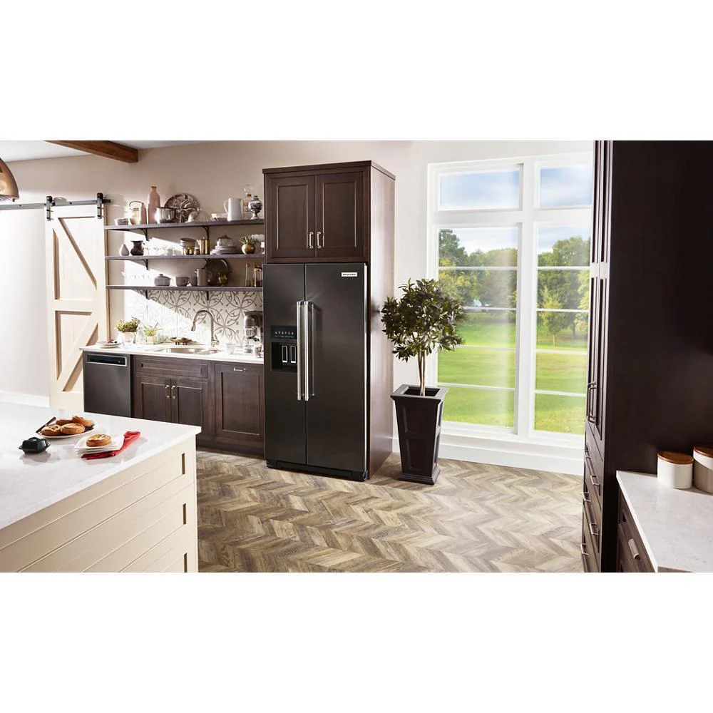 Kitchenaid KRSC700HBS 19.9 cu ft. Counter-Depth Side-by-Side Refrigerator with Exterior Ice and Water and PrintShield™ finish - Image 12