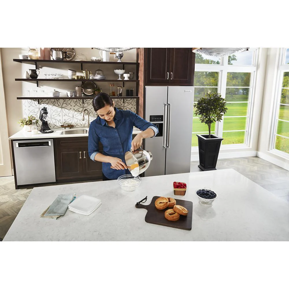 Kitchenaid KRSC700HPS 19.9 cu ft. Counter-Depth Side-by-Side Refrigerator with Exterior Ice and Water and PrintShield™ finish - Image 14