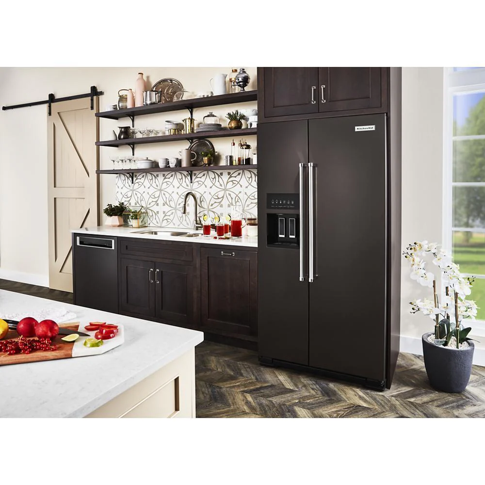 Kitchenaid KRSC703HBS 22.6 cu ft. Counter-Depth Side-by-Side Refrigerator with Exterior Ice and Water and PrintShield™ finish - Image 12