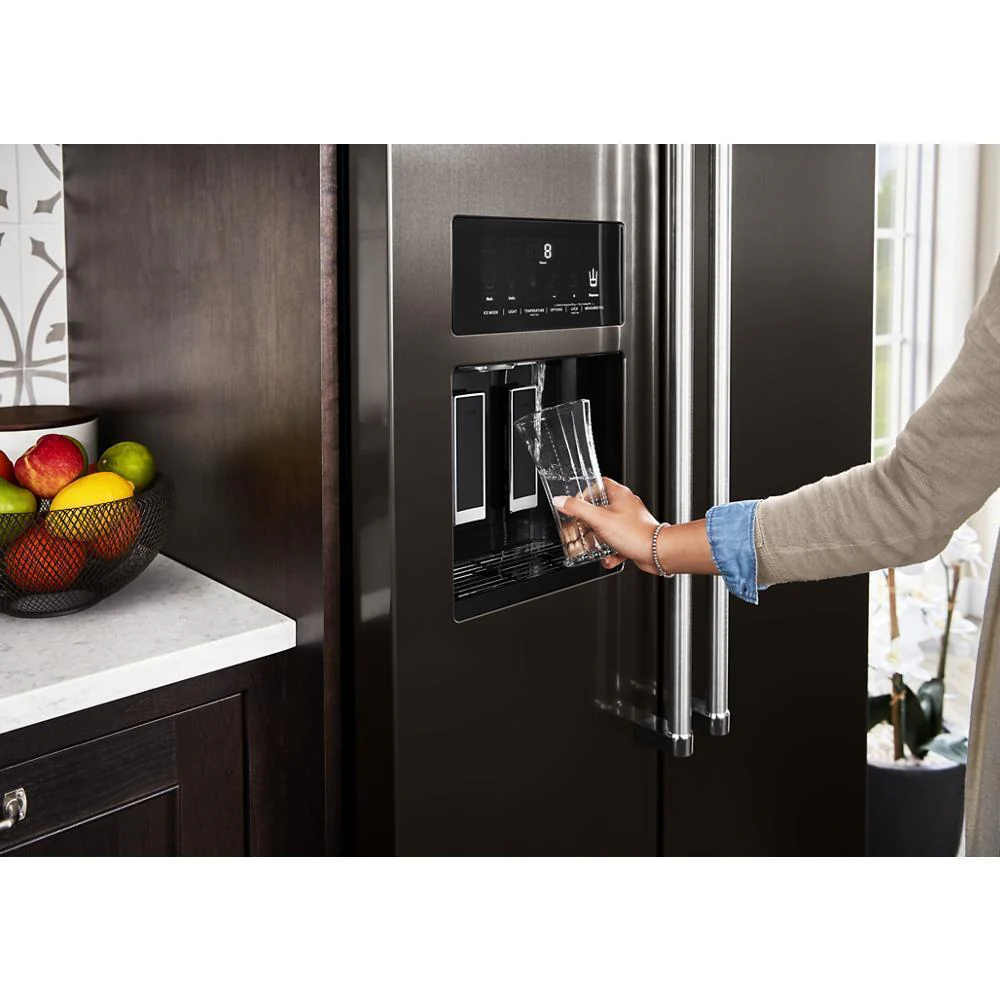 Kitchenaid KRSC703HBS 22.6 cu ft. Counter-Depth Side-by-Side Refrigerator with Exterior Ice and Water and PrintShield™ finish - Image 14