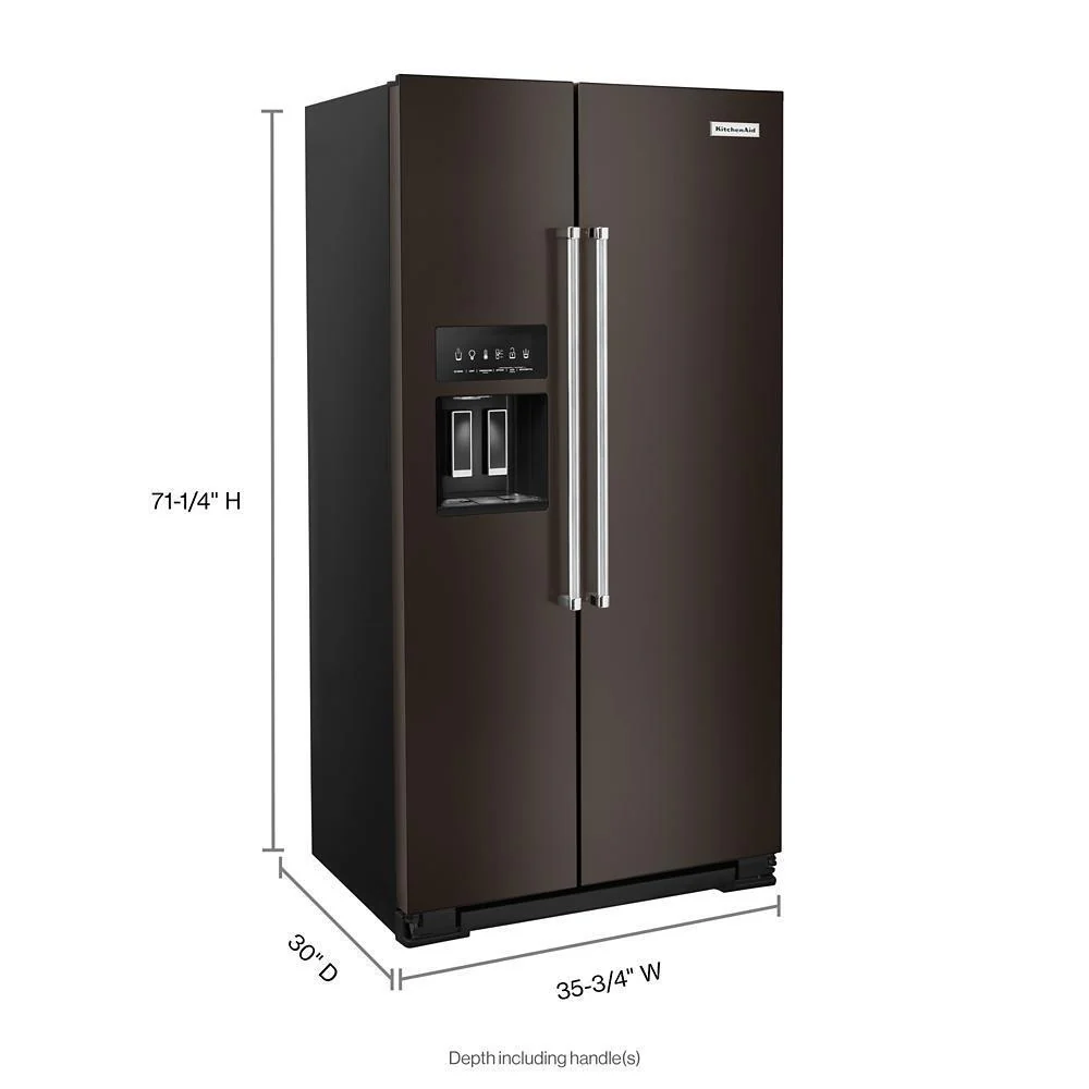 Kitchenaid KRSC703HBS 22.6 cu ft. Counter-Depth Side-by-Side Refrigerator with Exterior Ice and Water and PrintShield™ finish - Image 5