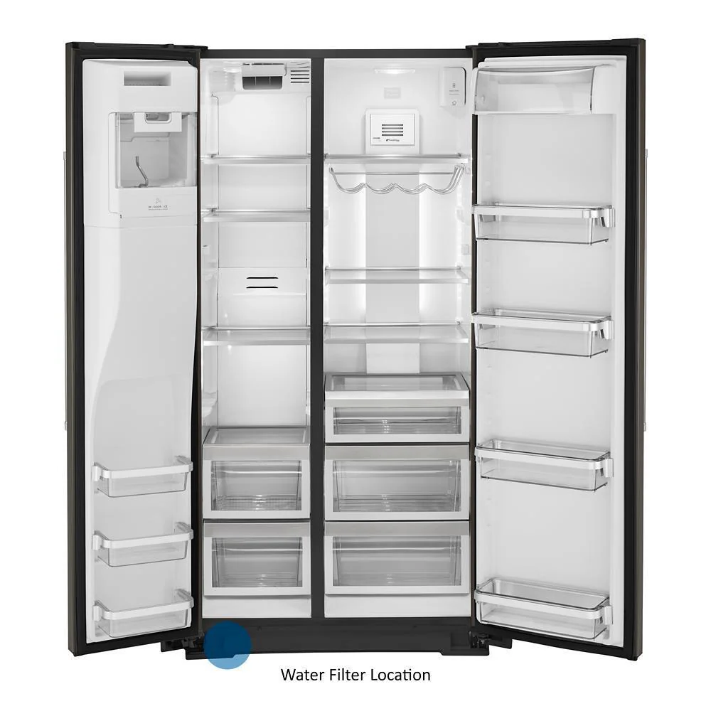 Kitchenaid KRSC703HBS 22.6 cu ft. Counter-Depth Side-by-Side Refrigerator with Exterior Ice and Water and PrintShield™ finish - Image 6