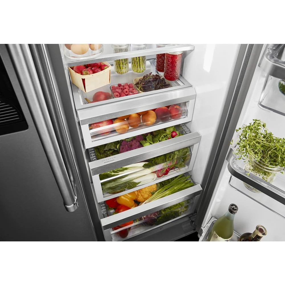 Kitchenaid KRSC703HBS 22.6 cu ft. Counter-Depth Side-by-Side Refrigerator with Exterior Ice and Water and PrintShield™ finish - Image 8
