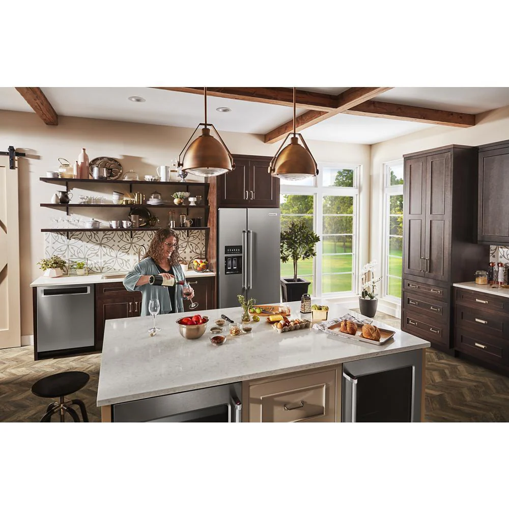 Kitchenaid KRSC703HPS 22.6 cu ft. Counter-Depth Side-by-Side Refrigerator with Exterior Ice and Water and PrintShield™ finish - Image 16