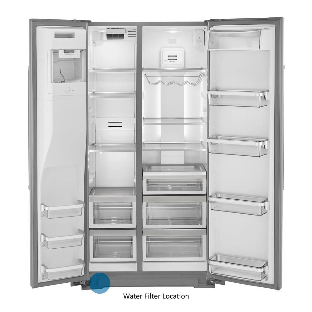 Kitchenaid KRSC703HPS 22.6 cu ft. Counter-Depth Side-by-Side Refrigerator with Exterior Ice and Water and PrintShield™ finish - Image 6