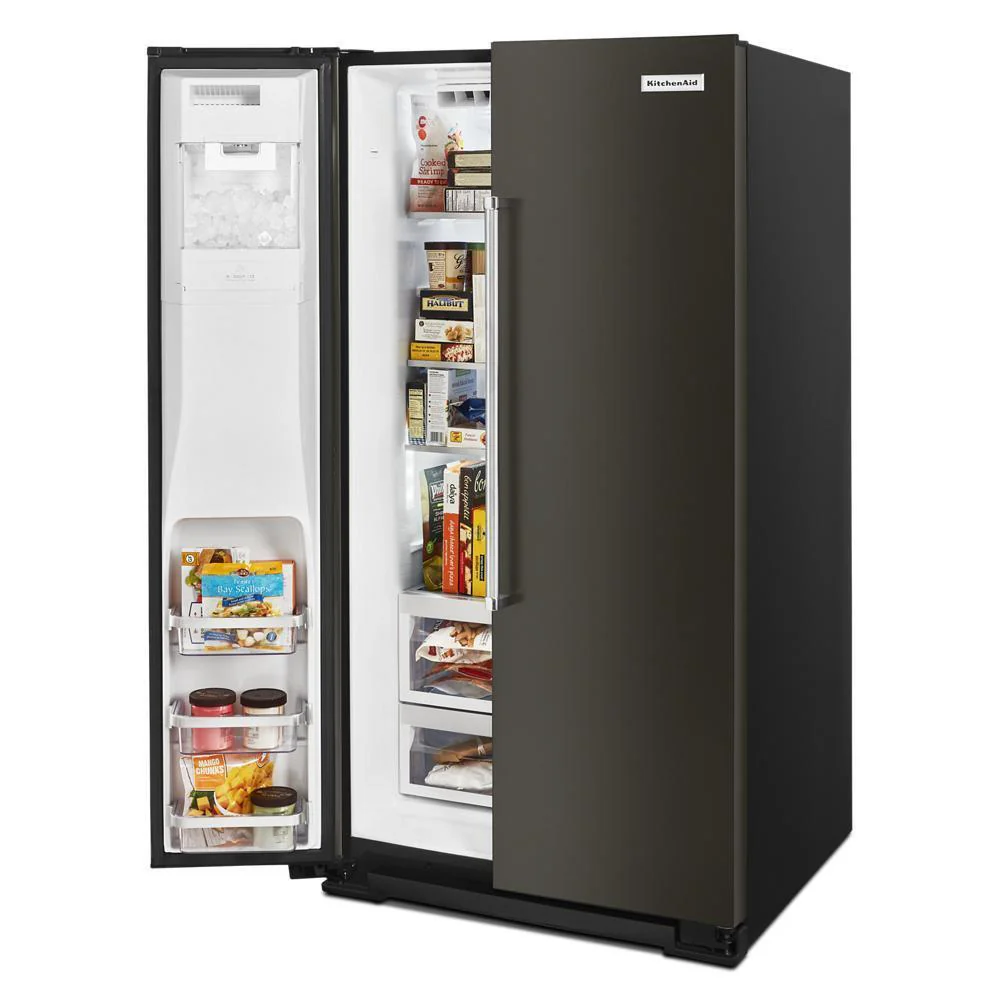 Kitchenaid KRSF705HBS 24.8 cu ft. Side-by-Side Refrigerator with Exterior Ice and Water and PrintShield™ Finish - Image 10