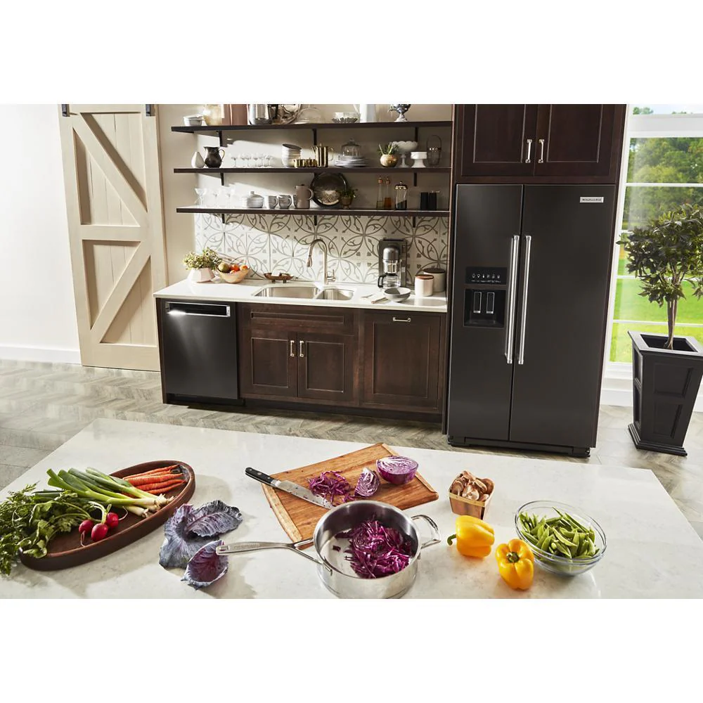 Kitchenaid KRSF705HBS 24.8 cu ft. Side-by-Side Refrigerator with Exterior Ice and Water and PrintShield™ Finish - Image 13