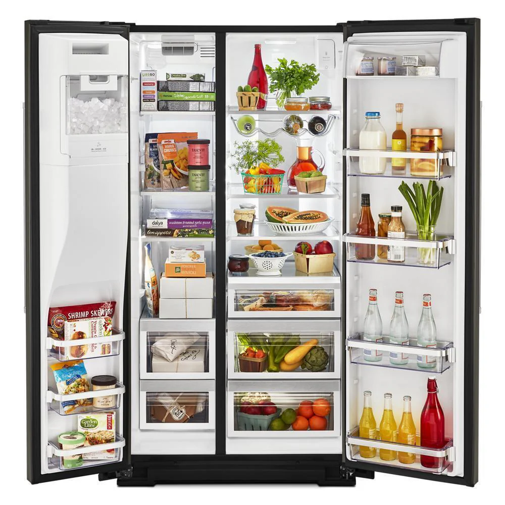 Kitchenaid KRSF705HBS 24.8 cu ft. Side-by-Side Refrigerator with Exterior Ice and Water and PrintShield™ Finish - Image 9