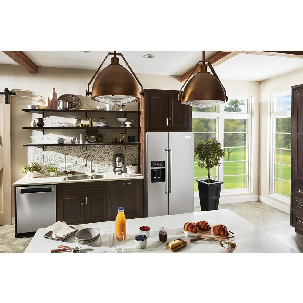 Kitchenaid KRSF705HPS 24.8 cu ft. Side-by-Side Refrigerator with Exterior Ice and Water and PrintShield™ finish - Image 14