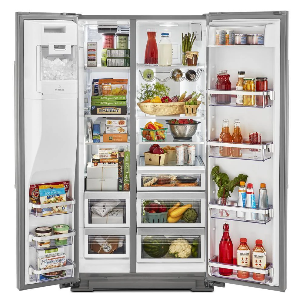 Kitchenaid KRSF705HPS 24.8 cu ft. Side-by-Side Refrigerator with Exterior Ice and Water and PrintShield™ finish - Image 9