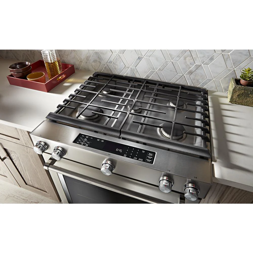 Kitchenaid KSDB900ESS 30-Inch 5-Burner Dual Fuel Convection Slide-In Range with Baking Drawer - Image 36