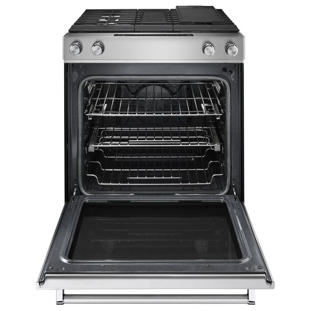 Kitchenaid KSDG950ESS 30-Inch 4-Burner Dual Fuel Downdraft Slide-In Range - Image 4