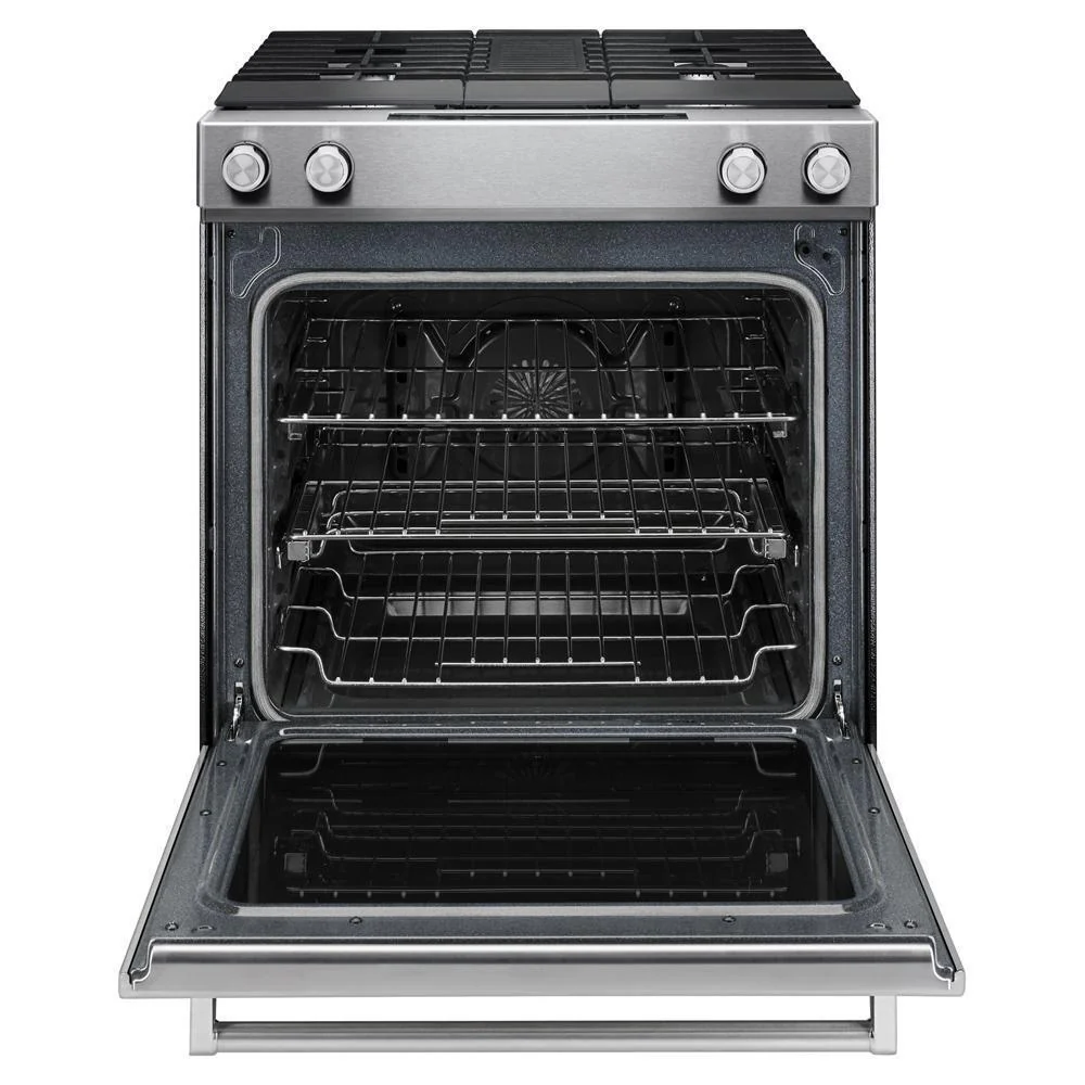 Kitchenaid KSDG950ESS 30-Inch 4-Burner Dual Fuel Downdraft Slide-In Range - Image 5