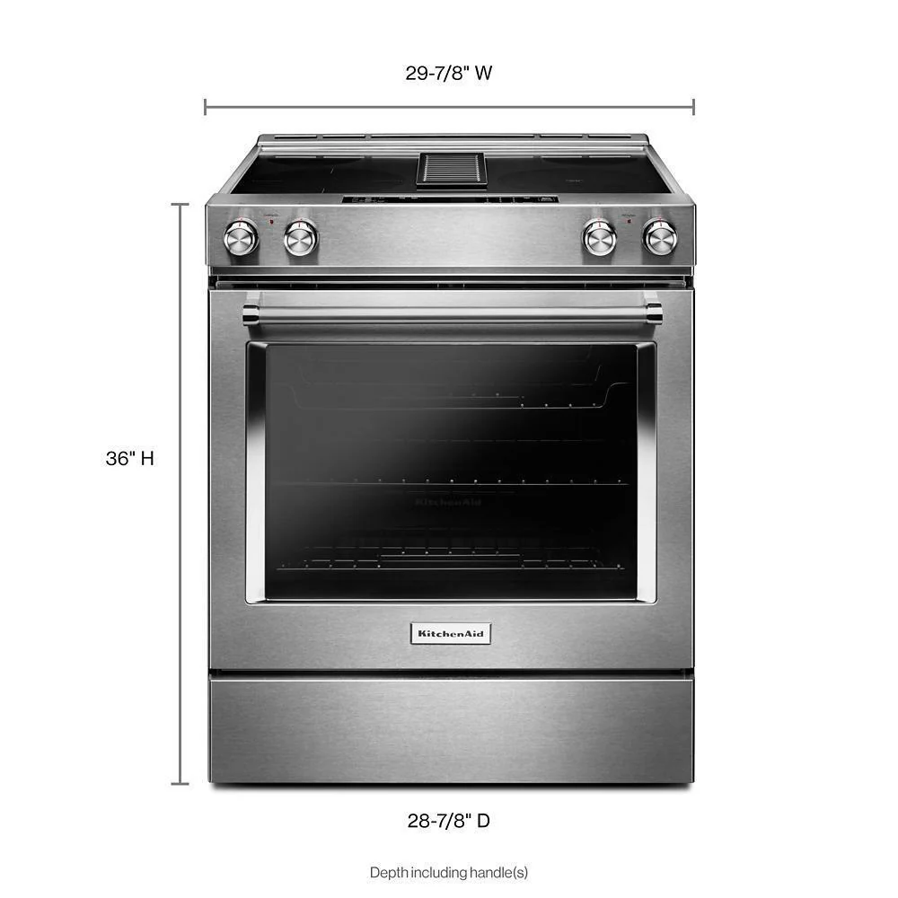 Kitchenaid KSEG950ESS 30-Inch 4-Element Electric Downdraft Slide-In Range - Image 3
